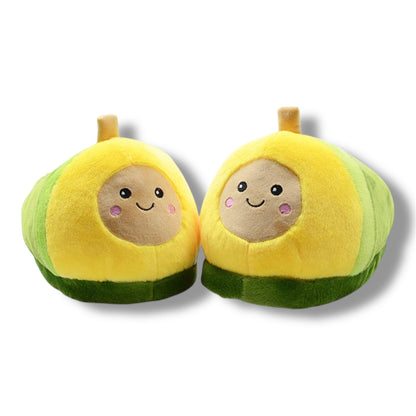 PANTUFLAS CON DISEÑO DE AGUACATE - TALLA 35 - 40