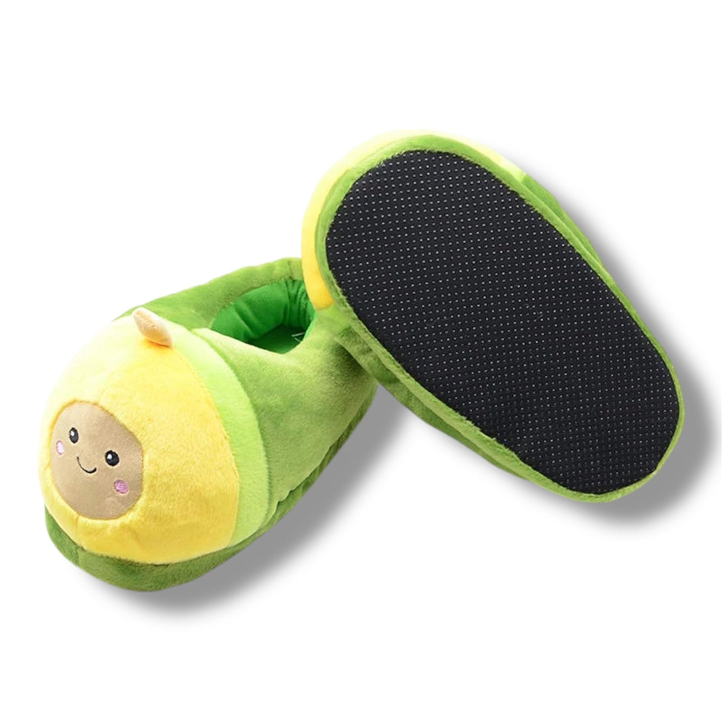 PANTUFLAS CON DISEÑO DE AGUACATE - TALLA 35 - 40