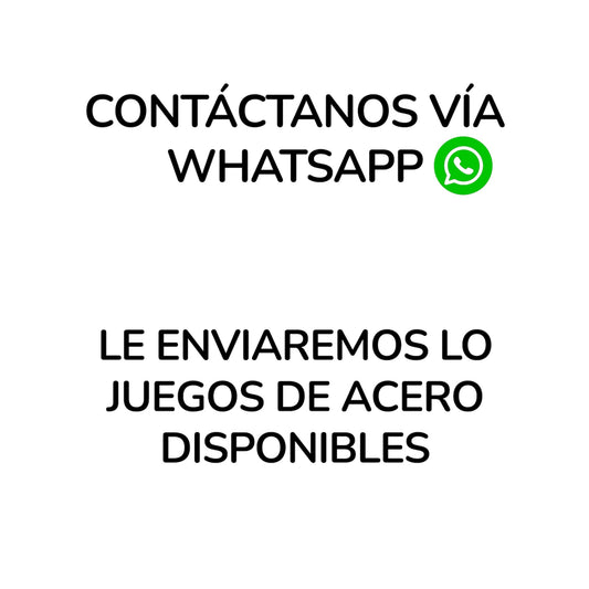 JUEGOS DE ACERO PARA DAMA - DIFERENTES DISEÑOS