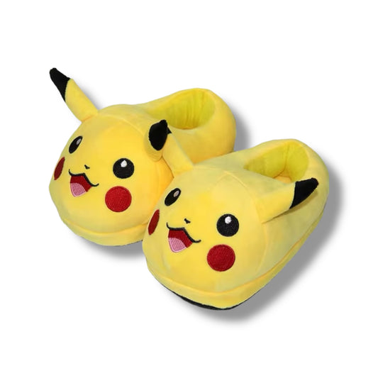 PANTUFLAS CON DISEÑO DE PIKACHU - TALLA 35 - 40