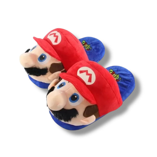 PANTUFLAS CON DISEÑO DE MARIO BROS - TALLA 35 - 40