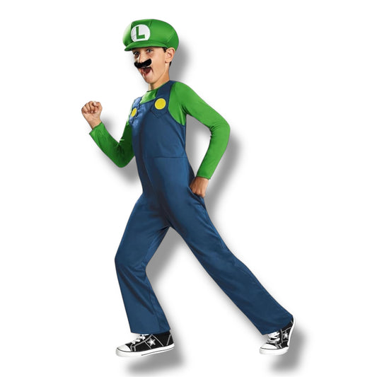 TRAJE DE LUIGI PARA NIÑOS - TALLA L