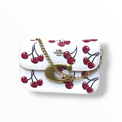 BOLSO ESTILO COACH - DISEÑO DE CEREZAS