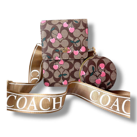 MANOS LIBRES ESTILO COACH - DISEÑO DE CEREZAS