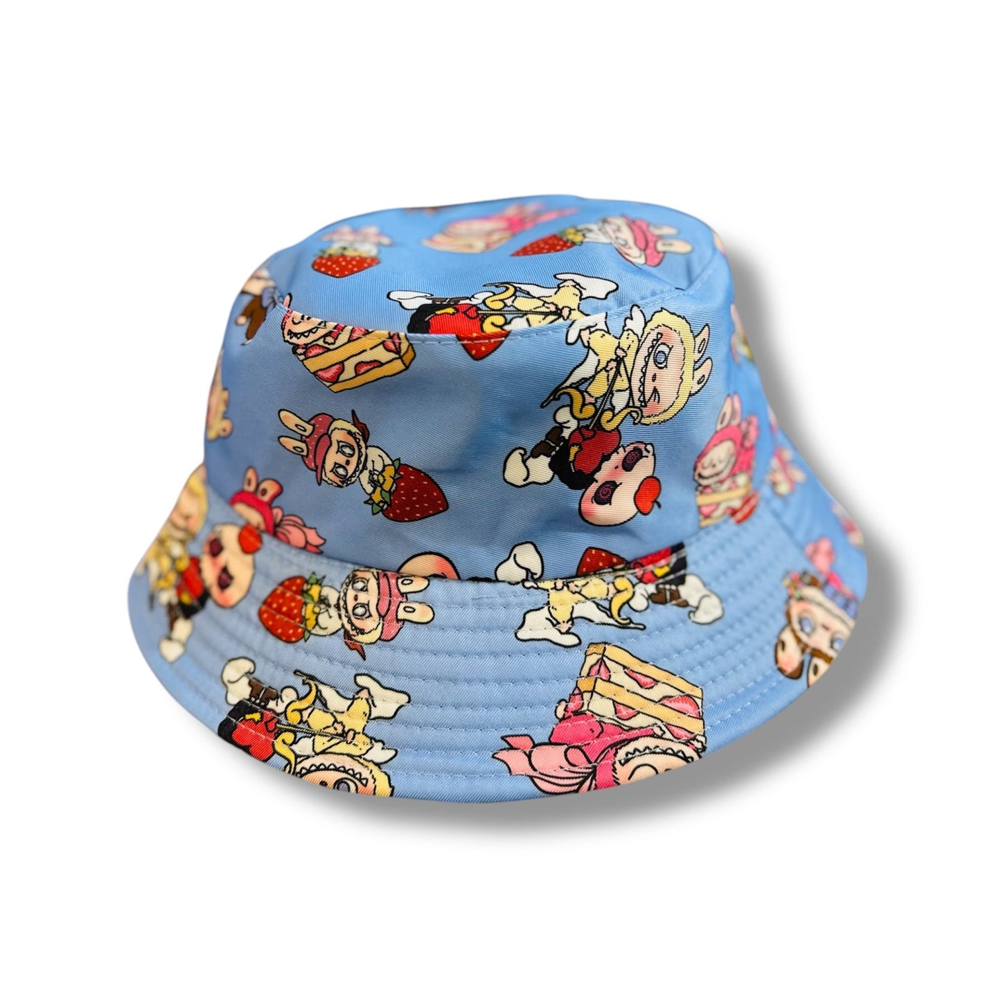 SOMBRERO PARA NIÑOS REVERSIBLE CON DISEÑO DE LABUBU - 1 UNIDAD