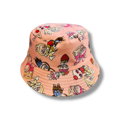 SOMBRERO PARA NIÑOS REVERSIBLE CON DISEÑO DE LABUBU - 1 UNIDAD