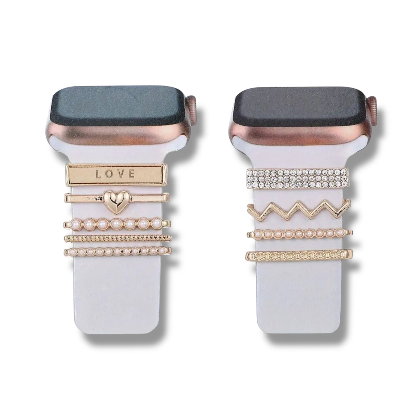 CHARMS DE ACERO PARA BANDAS DE APPLE WATCH - VARIOS DISEÑOS