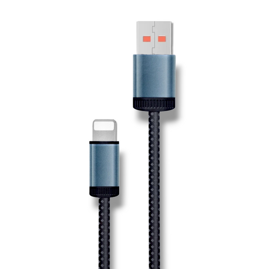 CABLE USB-A A LIGHTNING 3A 1M TRENZADO - LZY