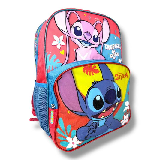 BOLSO CON DISEÑO DE STICH Y ANGEL ESTILO HAWAIANO