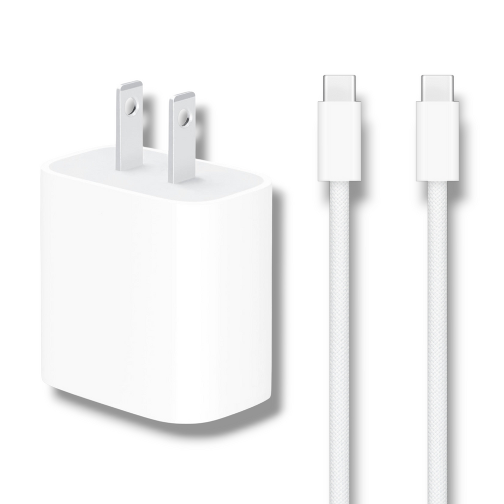 CARGADOR 35W USB-C CON CABLE TRENZADO 1M AAA - IPHONE 14 HASTA 17 PRO MAX