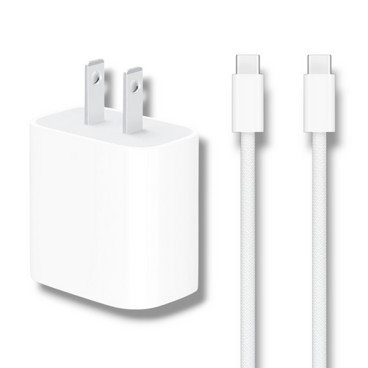 CARGADOR 35W USB-C CON CABLE TRENZADO 1M AAA - IPHONE 14 HASTA 17 PRO MAX