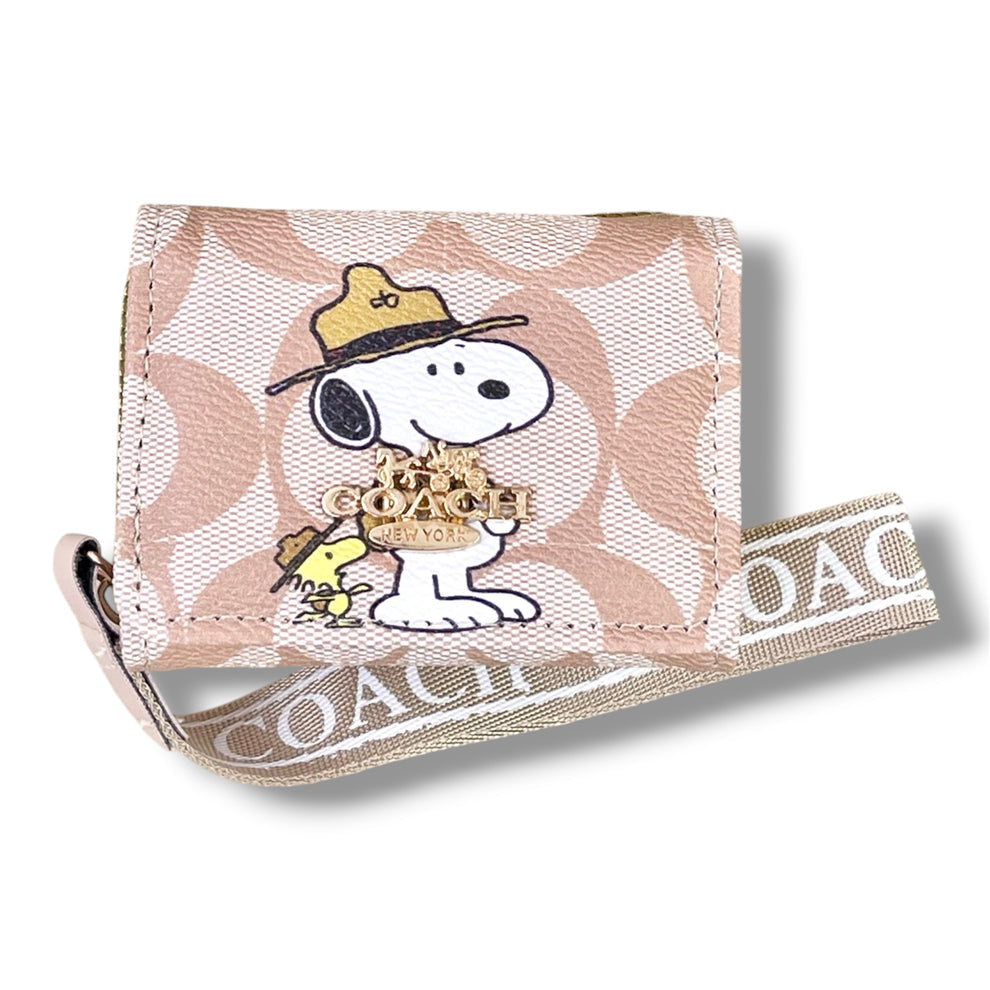 BILLETERA + TARJETERO CON DISEÑO DE SNOOPY - VARIOS DISEÑOS