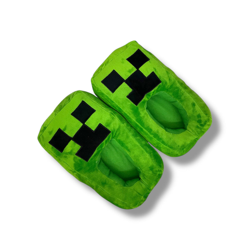 PANTUFLAS CON DISEÑO DE MINECRAFT - TALLA - 35 - 40