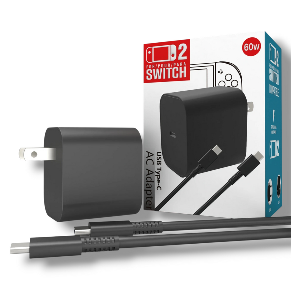 CARGADOR 60W USB-C CON CABLE USB-C 1.5M PARA NINTENDO SWITCH 2 / STEAM DECK - HYC-1638