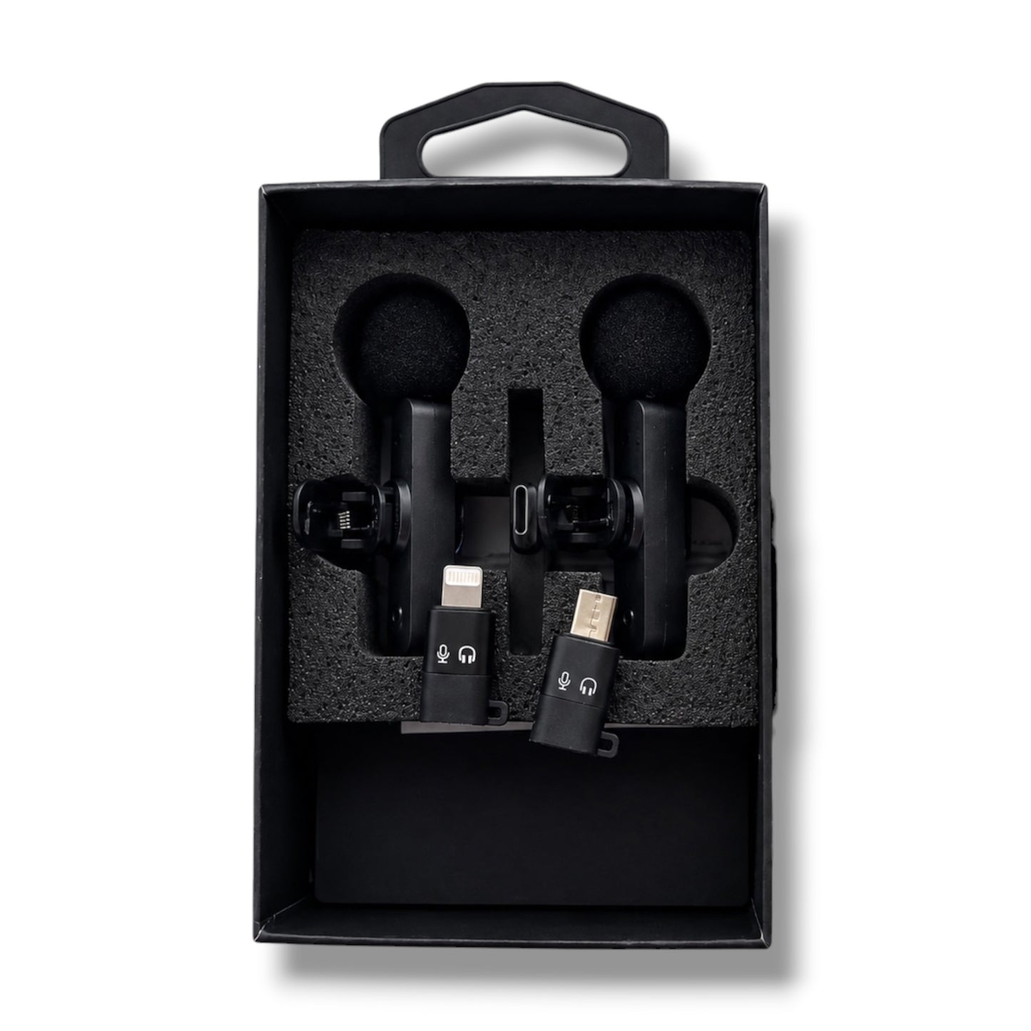MICRÓFONOS K9 DUAL INALAMBRICOS - USB-C + LIGHTNING + MICRO USB