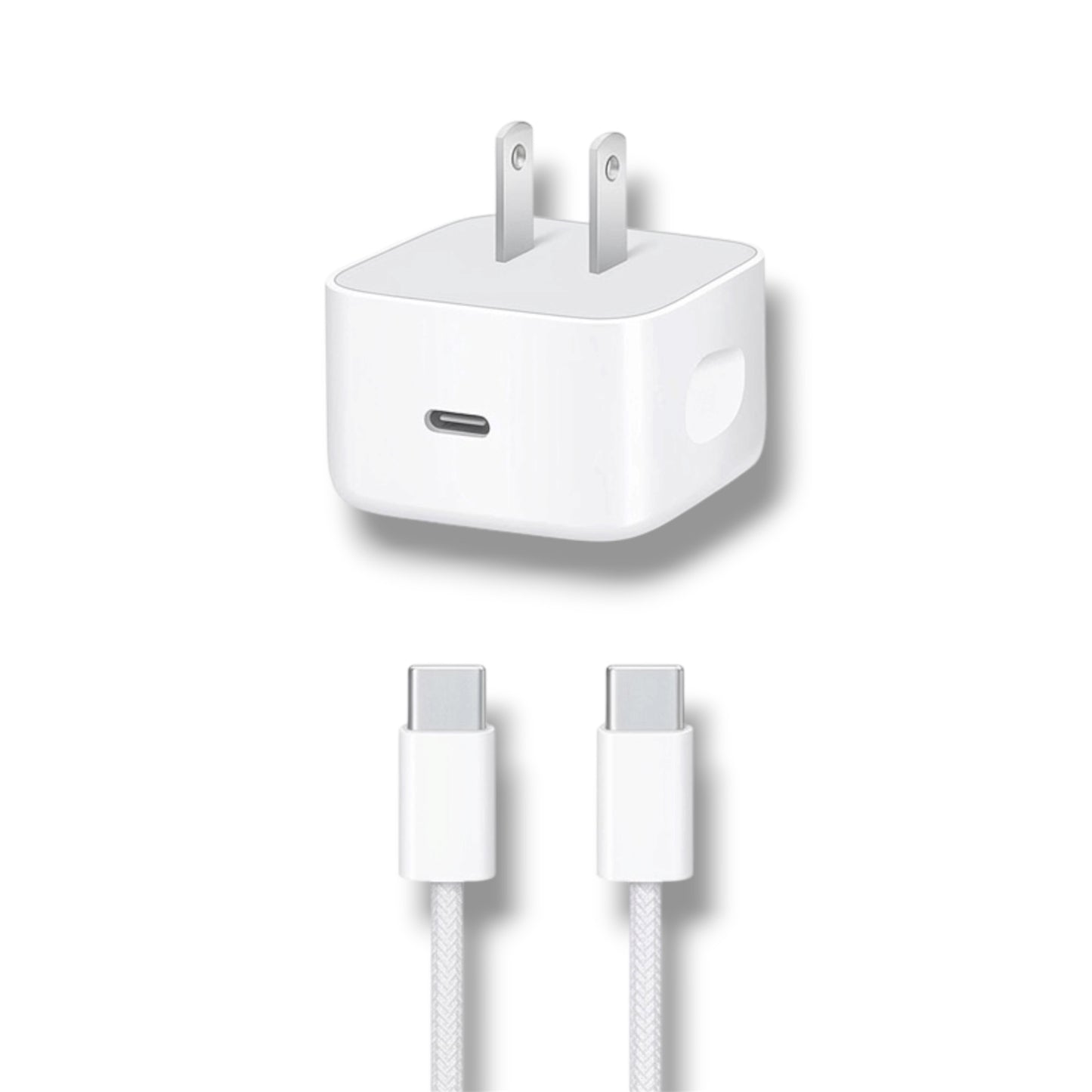 CARGADOR 40W USB-C CON CABLE USB-C TRENZADO 1M AAA - IPHONE 16 PRO MAX AL 17 PRO MAX