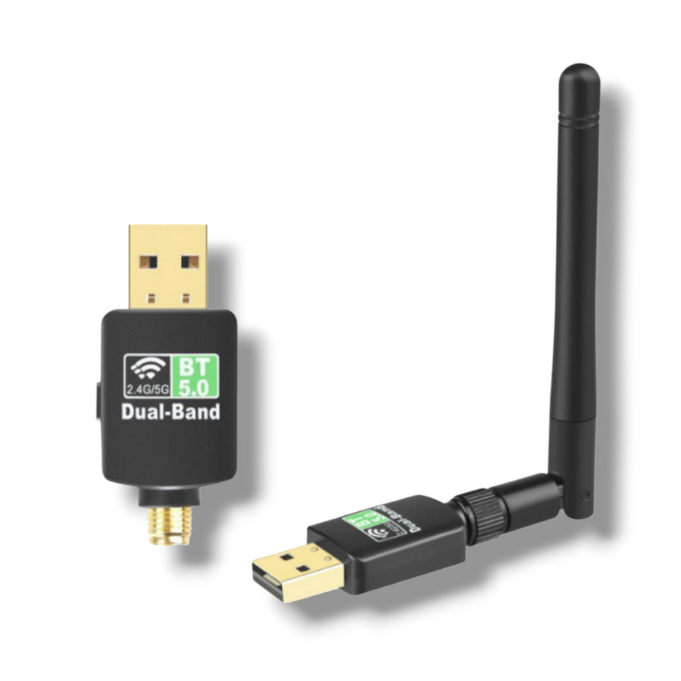 ADAPTADOR USB-A INALÁMBRICO DE DOBLE BANDA WI-FI Y BLUETOOTH 5.0 - WB-601