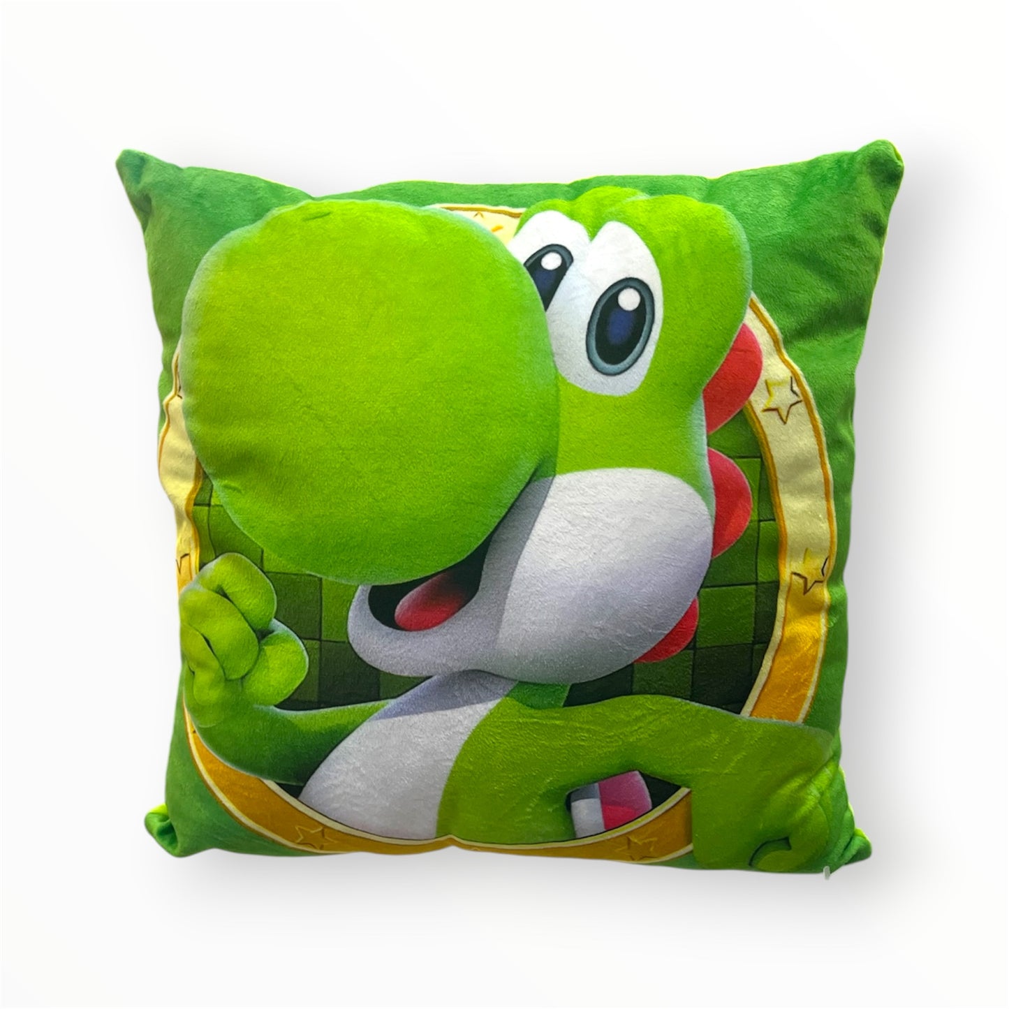 ALMOHADA CUADRADA DISEÑO YOSHI DE 35x35CM