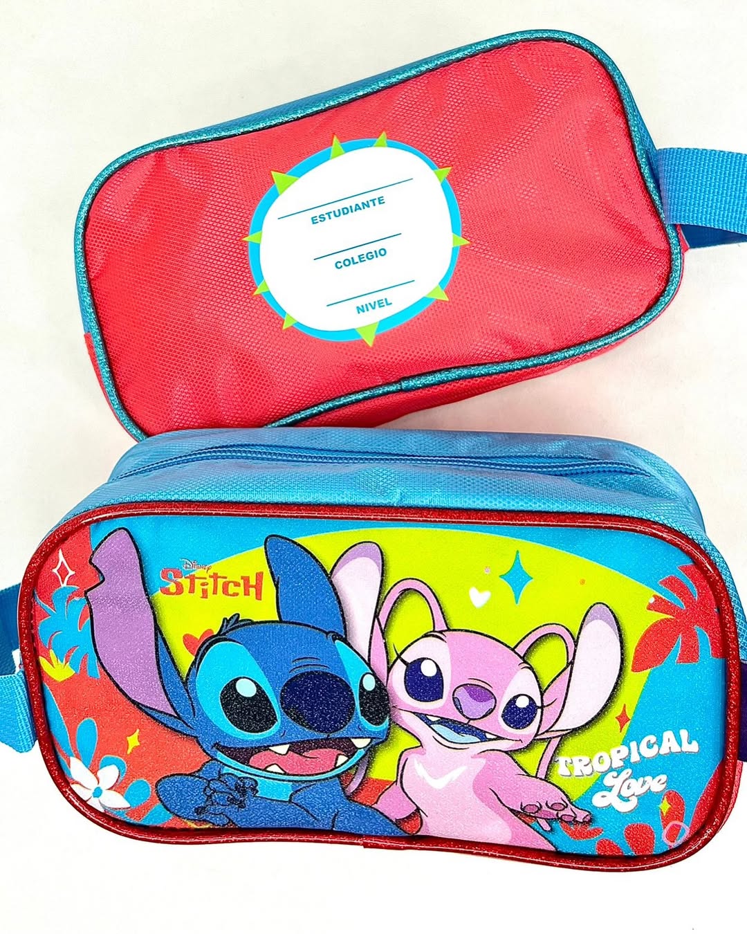 CARTUCHERAS DE STITCH - STITCH Y ANGEL - PARA NIÑ@S - 1 UNIDAD
