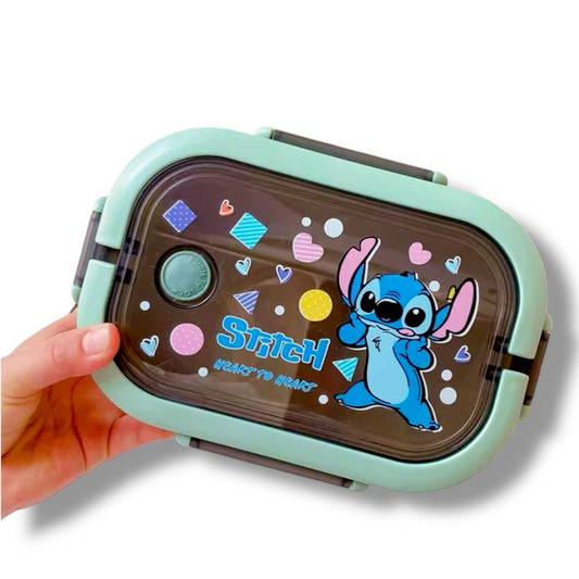 LONCHERA PLÁSTICA CON DISEÑO DE STITCH
