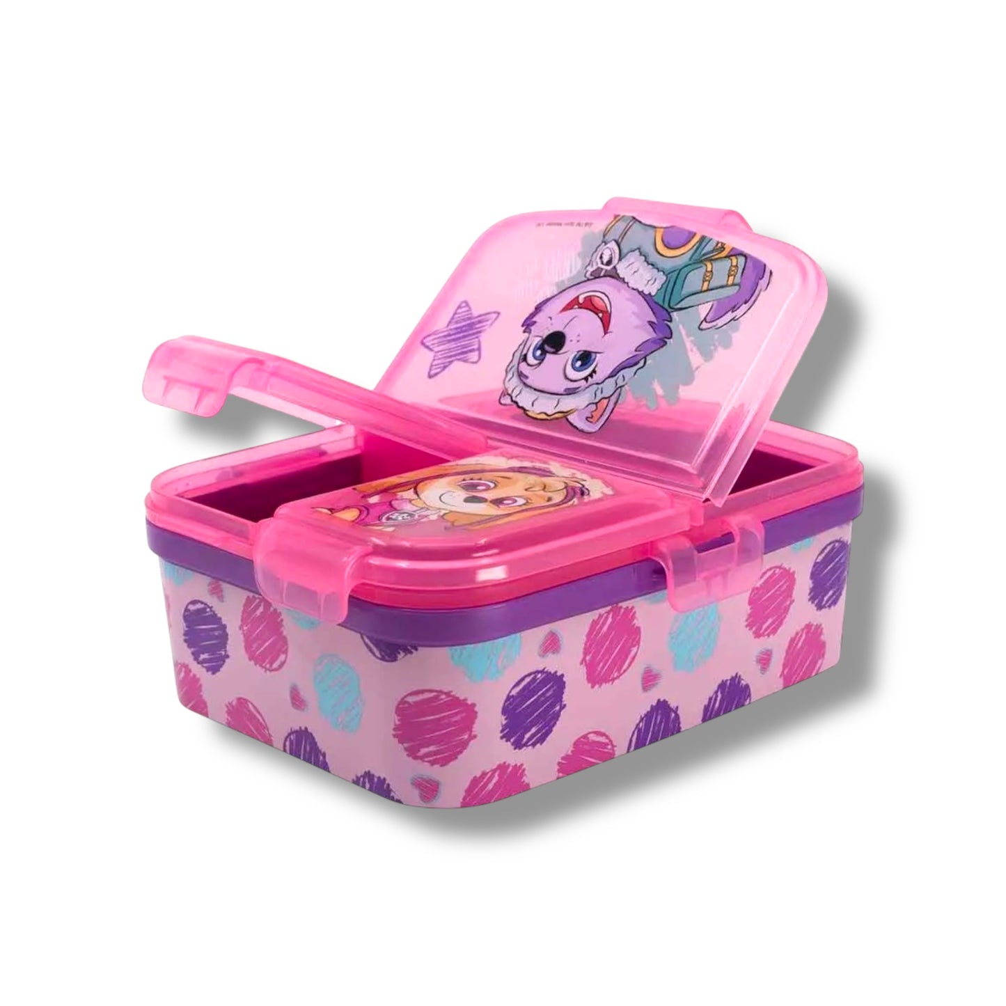 SANDWICHERA PLÁSTICA CON DISEÑO DE POWER DE PAW PATROL PARA NIÑAS
