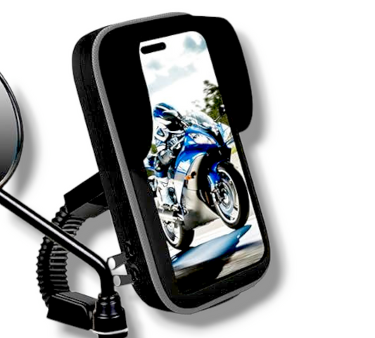 HOLDER CON VISERA DE MOTO IMPERMEABLE VERTICAL