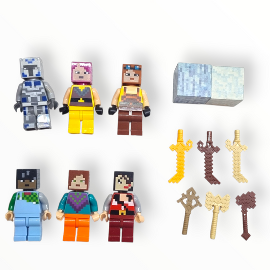 SET DE MINI FIGURAS DE MINECRAFT MAGNETICAS - NO.4017