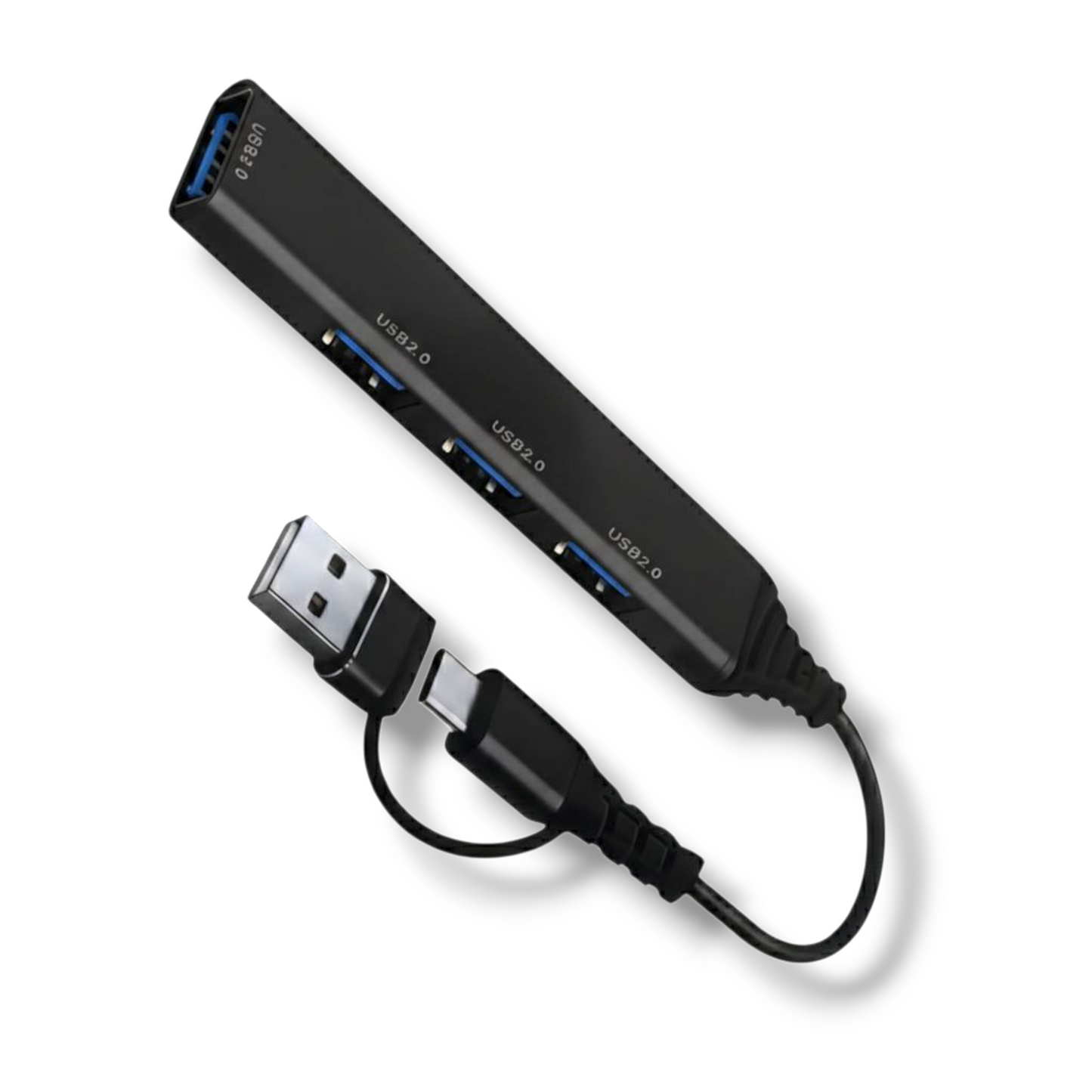 HUB 2 EN 1 USB-A / USB-C A 4 PUERTOS USB-A - SX-64