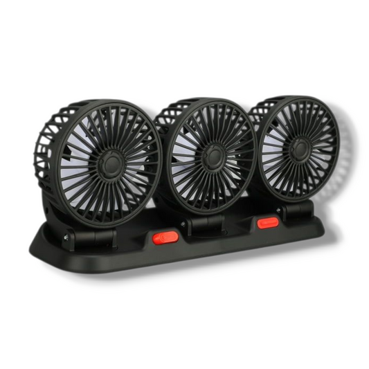 VENTILADOR USB DE 3 CABEZALES, PATA TABLERO DE VEHÍCULO - F4310