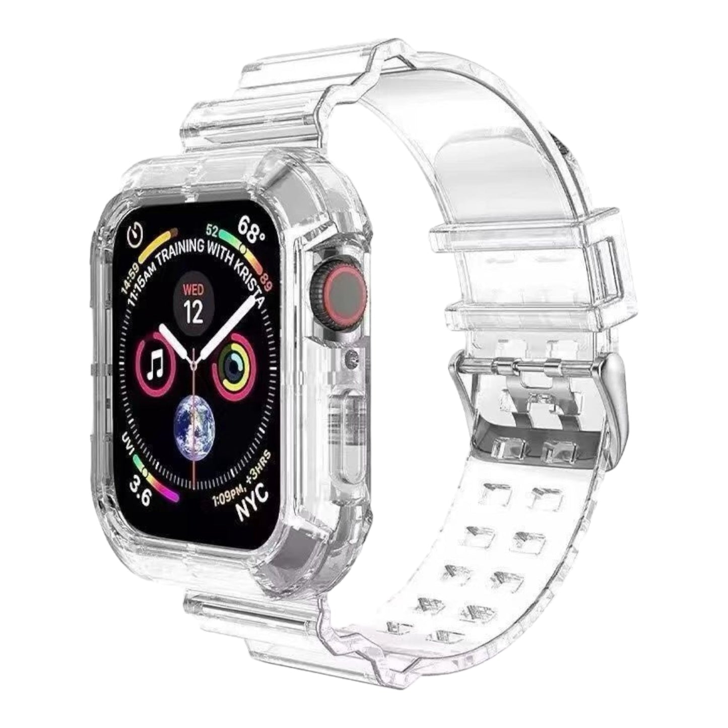 BANDA COMPLETA TPU APPLE WATCH 42/44/45 mm - TRANSPARENTE