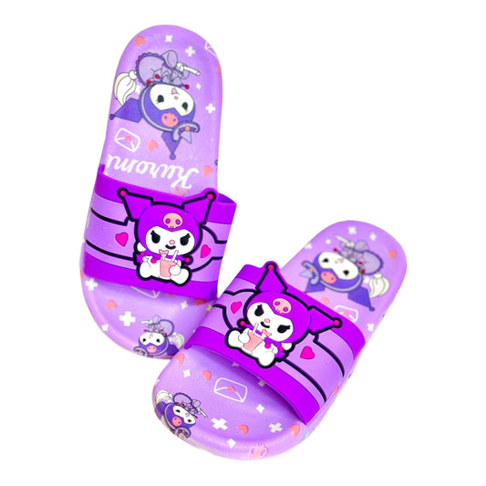 CHANCLAS KUROMI MORADA INFANTILES DE SANRIO